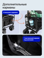 Тележка складная Rover 95*60*50 см, черный