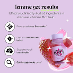 Lemme, Focus, жевательные мармеладки для концентрации, клубника, 50 жевательных таблеток