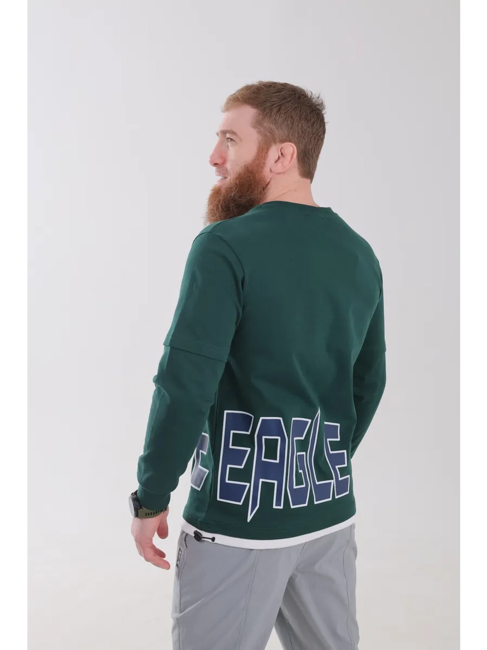 Лонгслив Rage The Eagle green-white арт. HY26462