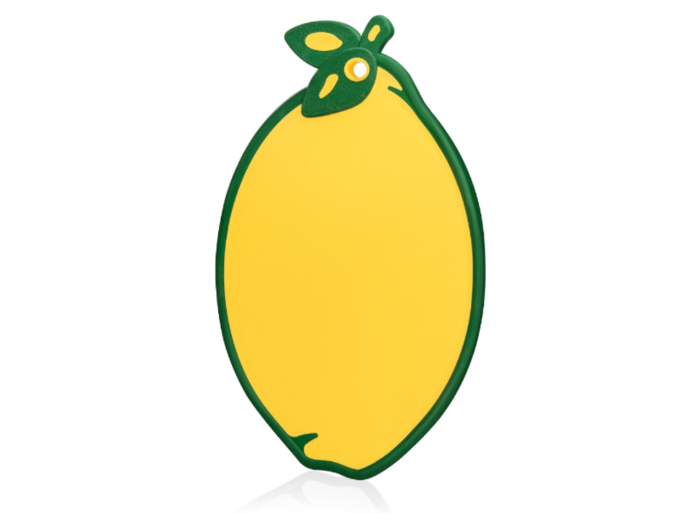 (598Эльф Пласт) доска разделочная Lime/Лайм пластик желтый/зеленый