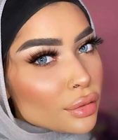 Голубые линзы с окантовкой Маркиза (Marquise ) Hollywood light blue / Цветные линзы для светлых и темных глаз /12 месяцев