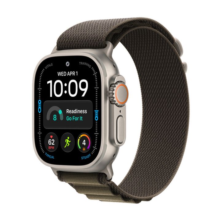 Смарт-часы Apple Watch Ultra 4 GPS + Cellular 49mm Natural Titanium, Dark Olive Alpine Loop, размер Small