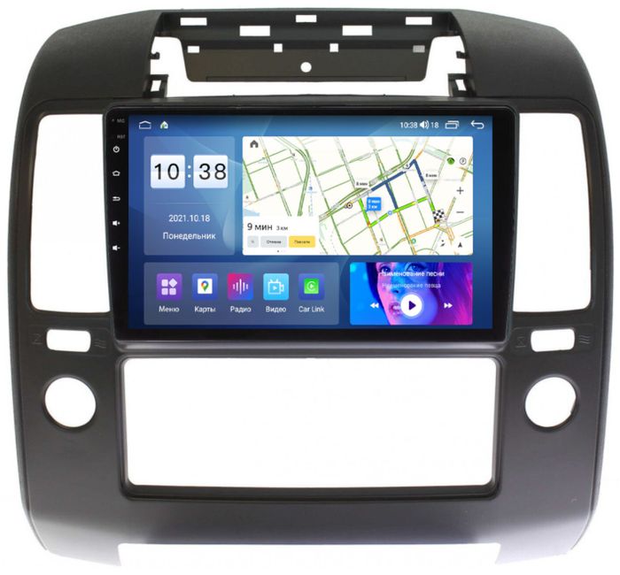 Магнитола для Nissan Navara D40 2004-2008 кондиционер - Parafar PF900UHD на Android 13, Быстрая, QLED, CarPlay, 4G SIM-слот