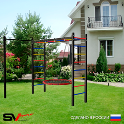 Уличная шведская стенка Sv Sport рукоход с комплектом турник прямой У5022.2 (Гнездо 115см)