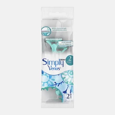 Одноразовый бритвенный станок Gillette Venus Simply 2 женская 2шт