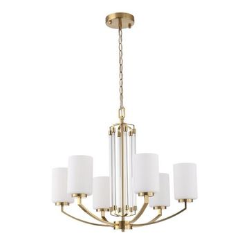 Люстра подвесная 6*E27 SL1403.303.06 латунь OPALUS ST Luce