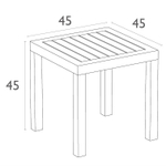 Столик пластиковый журнальный Siesta Contract Ocean Side Table, черный