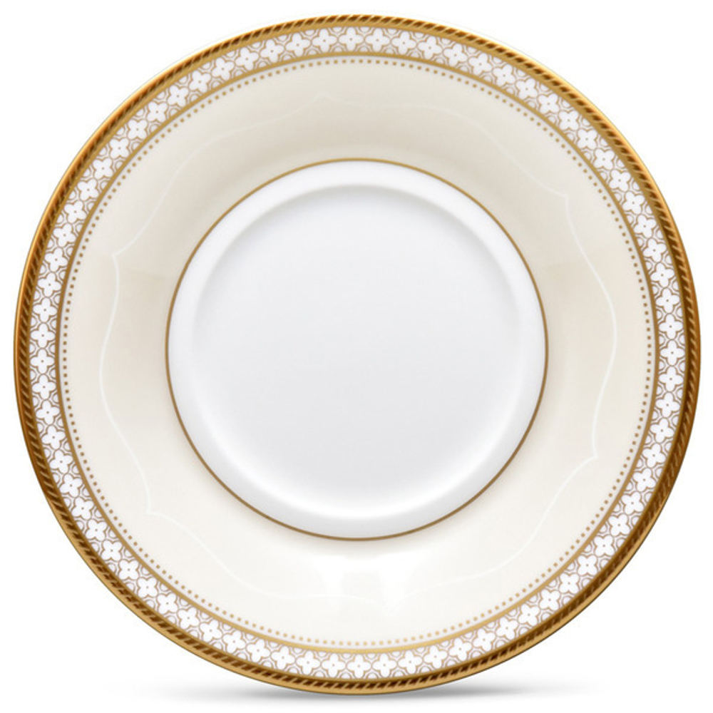 Блюдце для чашки чайной 15см Noritake Трефолио с золотым кантом