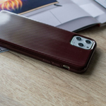Чехол ТПУ карбон глянцевый для iPhone 11 Pro Max, 011457 Коричневый