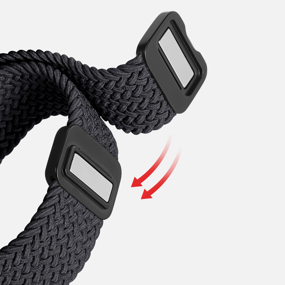 Эластичный ремешок черного цвета (Midnight) от Dux Ducis для смарт часов Samsung Watch Ultra 47MM, серия Strap (Mixture Pro Series)
