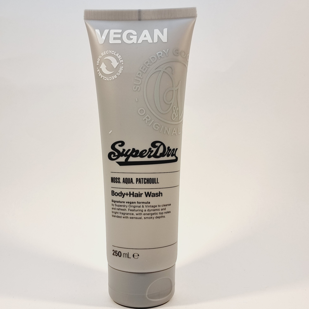 Гель для мытья тела и волос мужской SuperDry Оriginаl & Vintage "Moss Aqua Patchouli" 250 мл (Из Финляндии)