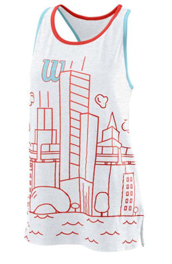 Женский топ теннисный Wilson Chi Cnt Tank W - white