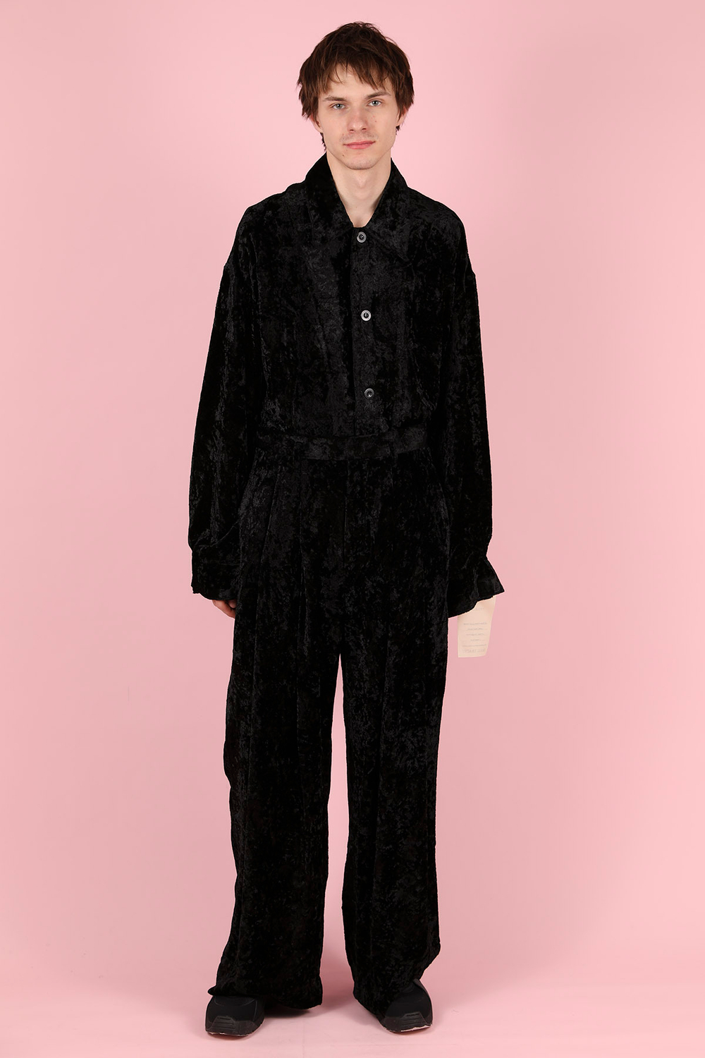 SHINYAKOZUKA БРЮКИ БАРХАТНЫЕ КЧЕРНЫЕ BAGGY