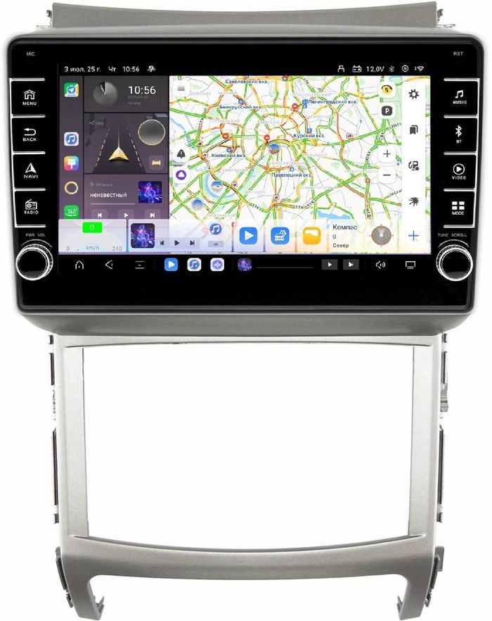 Магнитола для Hyundai ix55 2009-2013 - Kuberg OL-9766 (кнопки и крутилки) Android 13, Быстрая, CarPlay, 4G SIM-слот