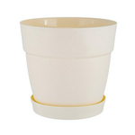 Горшок для цветов InGreen Флора с фикс. подд. 4л, D200мм, белоснежный жасмин