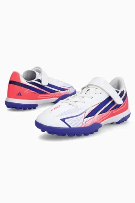 Сороконожки adidas F50 Hyperfast Club Hook-and-Loop TF Junior - белый