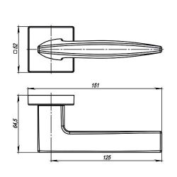 Ручка раздельная ARMADILLO SQUID USQ9 SN-3 мат.никель /34309/