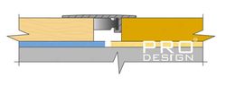 Порог алюминиевый Pro Design Doorstep 571 черный, 2700x25x6 мм