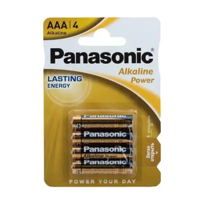 Батарейка алкалиновая Panasonic Alkaline Power LR 3, тип ААА (4*Вl) (CDS) (48/240)