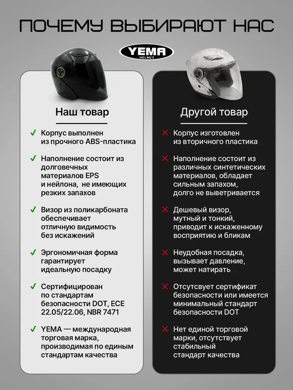 Шлем для мотоцикла открытый мотошлем красный