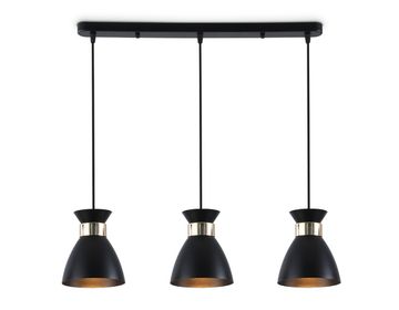 Подвесной светильник 3*E27 TR8469/3 BK/FGD чёрный/золото Traditional Loft Ambrella