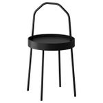 Приставной столик IKEA BURVIK (БУРВИК), Черный, 38 см
