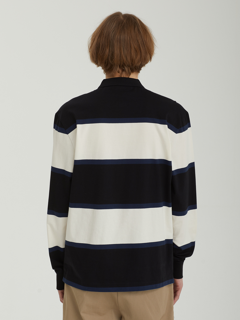 Мужское Поло Striped Long Sleeve