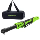 Гайковерт-трещотка Greenworks GD24RWX удлиненная, 24V, бесщеточная, 1/2", 80Нм, редуктор 170 мм, без АКБ и ЗУ с сумкой, арт. 3804207 — фото 6