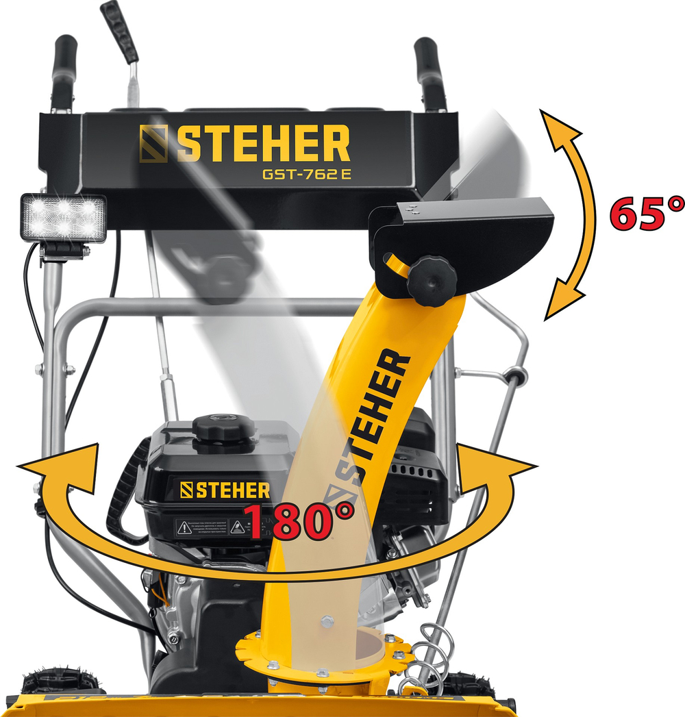 Снегоуборщик самоходный бензиновый с электрическим стартером STEHER EXTREM GST-762E
