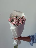 Охапка кустовых диантусов в розовом оттенке 10 шт