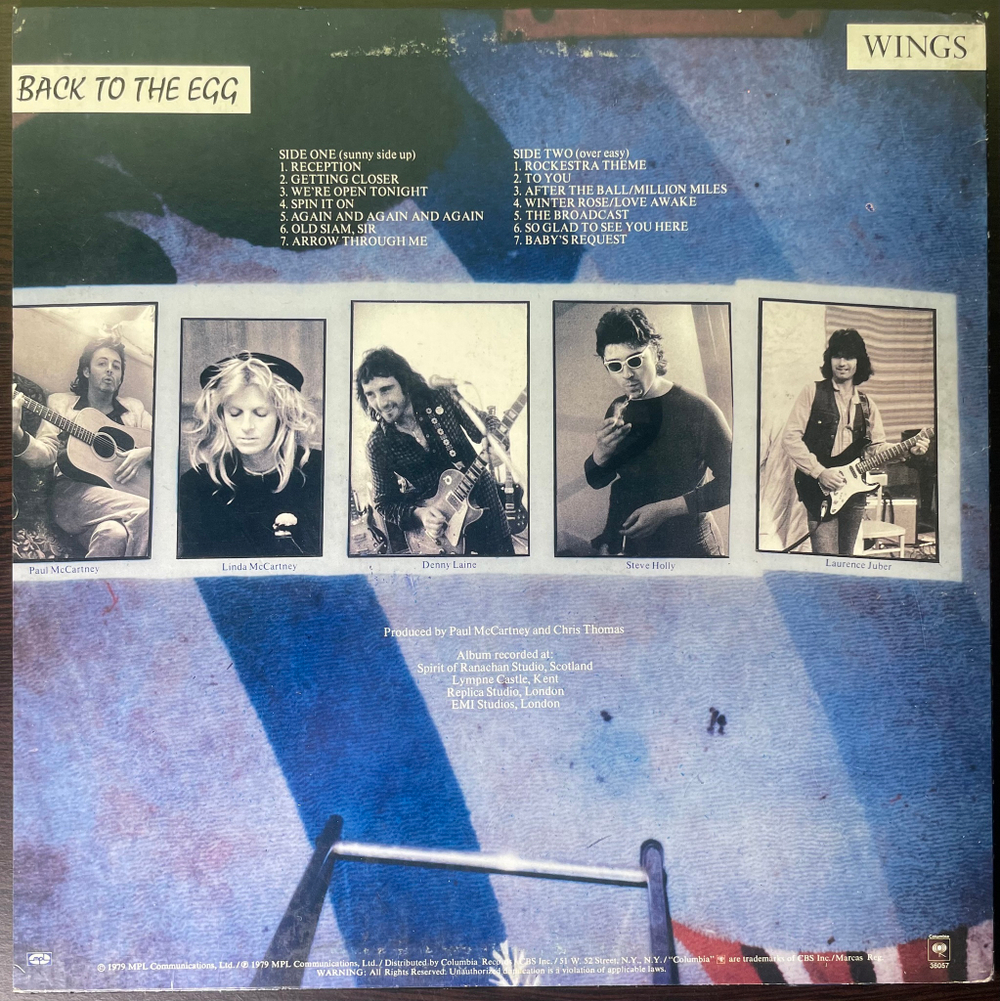 Wings ‎– Back To The Egg (США 1979г.)