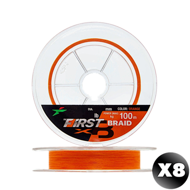 Шнур Intech First Braid X8 150м Orange -