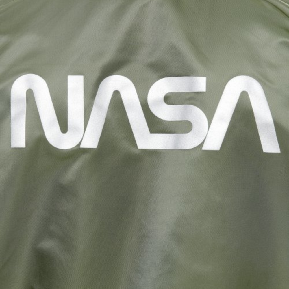Бомбер Alpha Industries L-2B Hooded NASA II Sage Green (Зеленый)