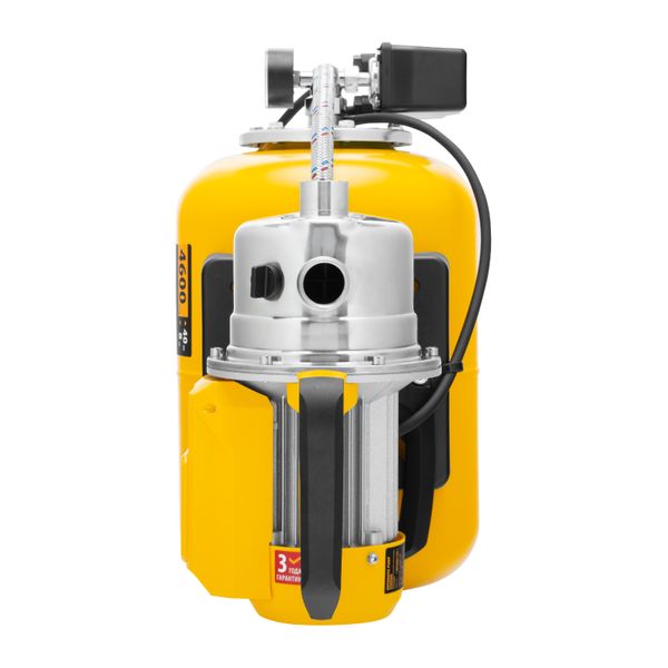 Насосная станция WPS800-24S, 800 Вт, напор 40 м, 4600 л/ч, ресивер 24 л, нержавейка Denzel