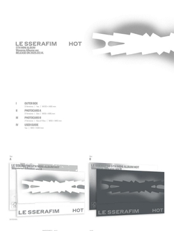 Альбом LE SSERAFIM - HOT 5th Mini Album WVS ALBUMS 2 Version SET