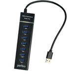 Perfeo USB-HUB 7 Port, (PF-H043 Black) чёрный