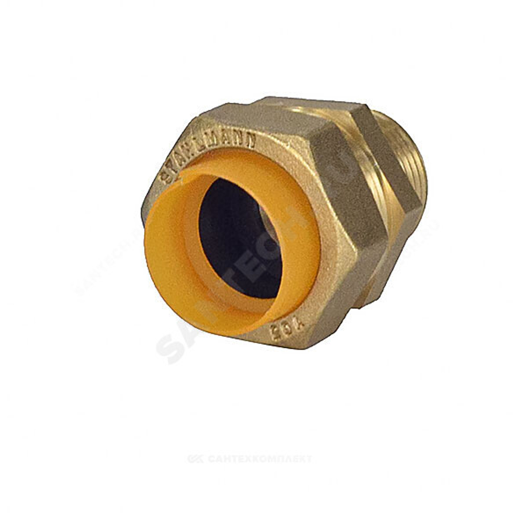 Муфта латунь 15Aх1/2" обжим/НР для газоснабжения STAHLMANN SSMG1501/2BGZ