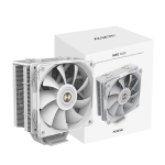Кулер для CPU Alseye N120, 1х120мм, 4-pin, Al+Cu, белый/ARGB, 800-1800rpm, 73.9CFM, 33.2дБ, 4-PIPE(прямой контакт), TDP 180Вт, INTEL 1700/1200/115x/1366, AMD AM5/AM4/AM3 (AS.01.05.0013)