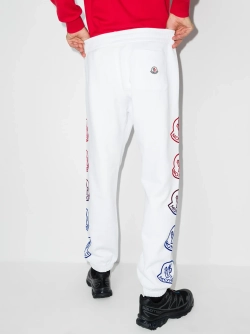 Спортивные штаны Moncler Logo-Flocked Zip Up