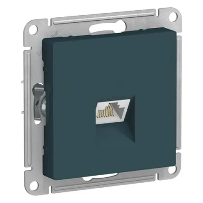 ATLASDESIGN РОЗЕТКА компьютерная RJ45 кат. 5e, механизм, ИЗУМРУД