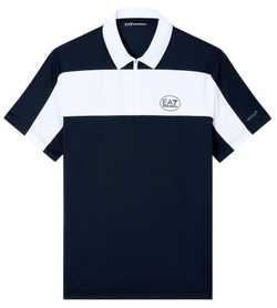 Теннисное поло EA7 Tennis Pro Zip-Up - armani blue