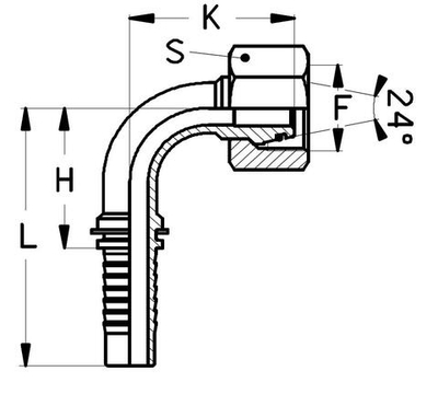 Фитинг DN 10 DKO-L (Г) 18x1.5 12 (90)