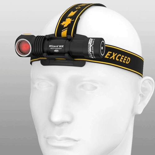 Фонарь налобный Armytek Wizard WR Magnet USB + 18650, Теплый и красный свет, 1000 лм и 250 лм