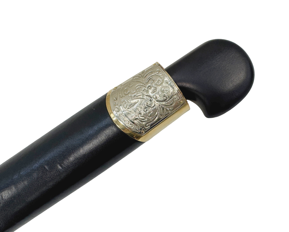 Шашка Кавказская украшенная обр.1904г., дамасская сталь, мельхиор, латунь