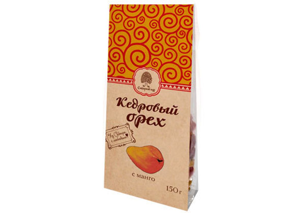 Кедровые орехи с цукатами манго, 150г