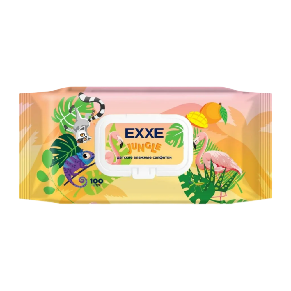 Влажные салфетки  EXXE Дет Джунгли 100 шт