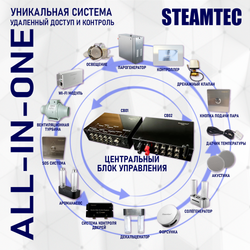 Steamtec TOLO MOMENT 90 - 9 кВт парогенераторы для хамама и турецкой бани / Серия PLATINUM со встроенной музыкой, пультом на 9-ти языках и возможностью монтажа без термодатчиков