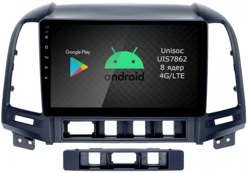 Магнитола для Hyundai Santa Fe 2006-2012 - Airok RI-2008 Android 12, Быстрая, SIM-слот