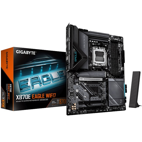 Материнская плата GIGABYTE X870E EAGLE WIFI7 (AM5/AMD X870E/4xDDR5/3xPCI-Ex16/4xM.2/SB7.1/Wi-Fi/BT/GLAN/DP/HDMI/ATX)