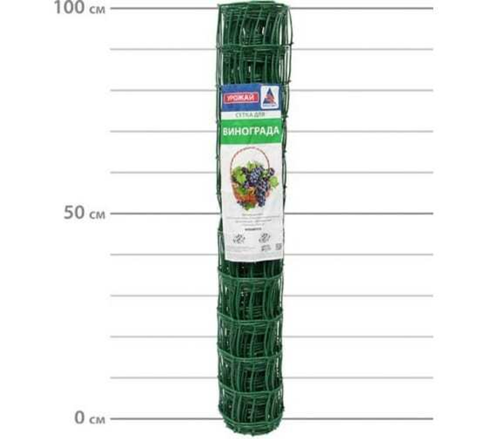 Сетка шпалерная для винограда Протэкт 83х93 h=1м (1м/п) хаки